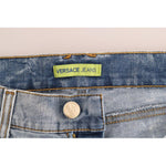 Versace Jeans Blue Wash Torn Stretch Slim Fit Jeans PAN60770-5