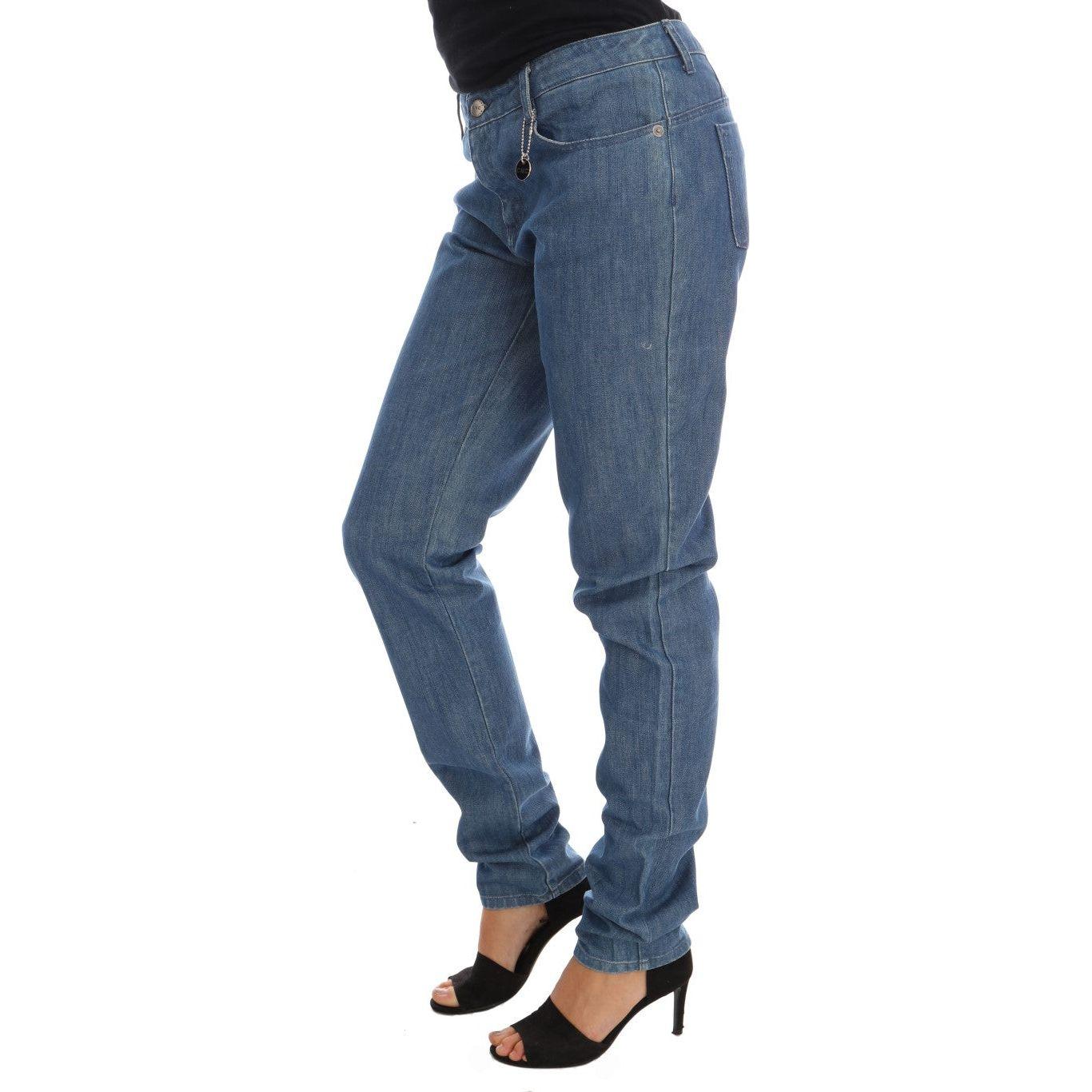 Costume National Blue Wash Cotton Boyfriend Fit Jeans SIG30128-1