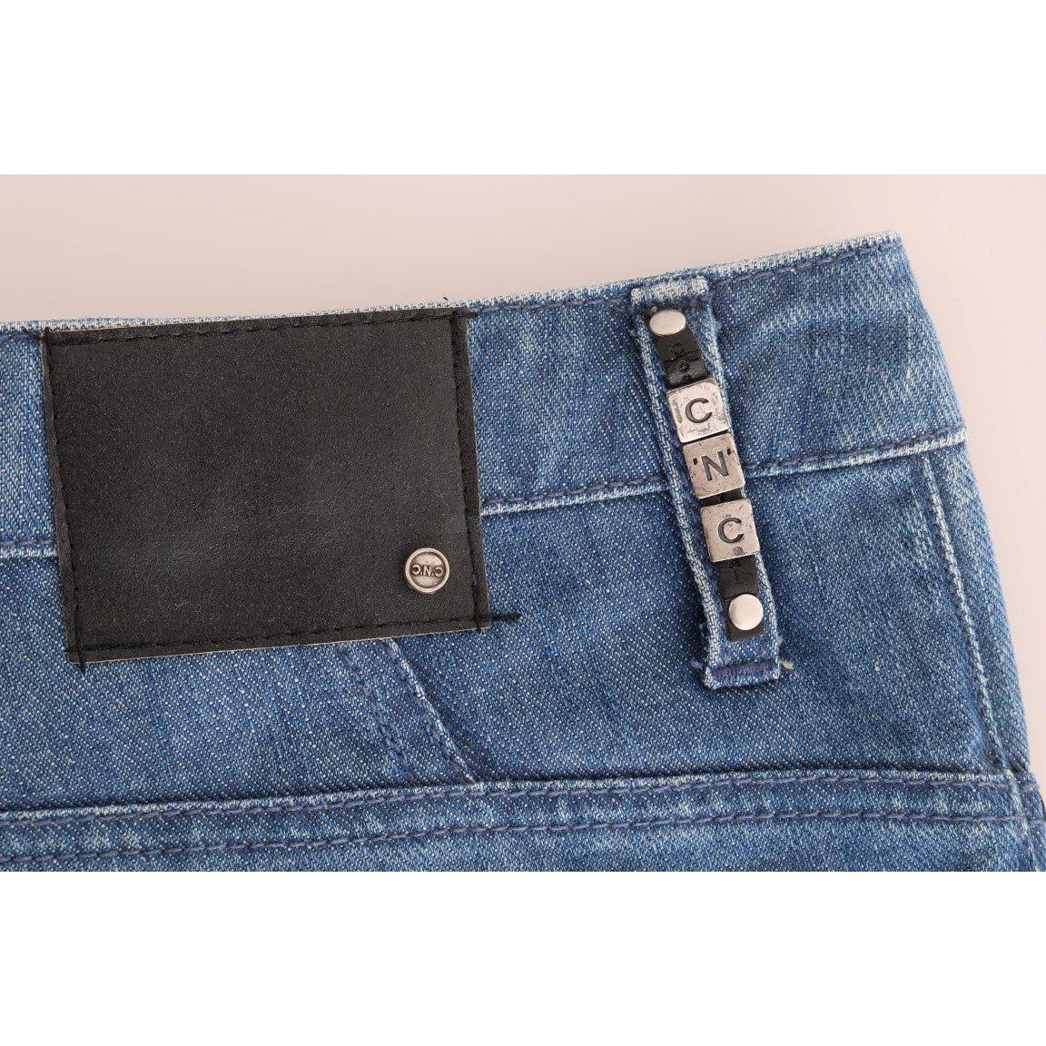 Costume National Blue Wash Cotton Boyfriend Fit Jeans SIG30128-1