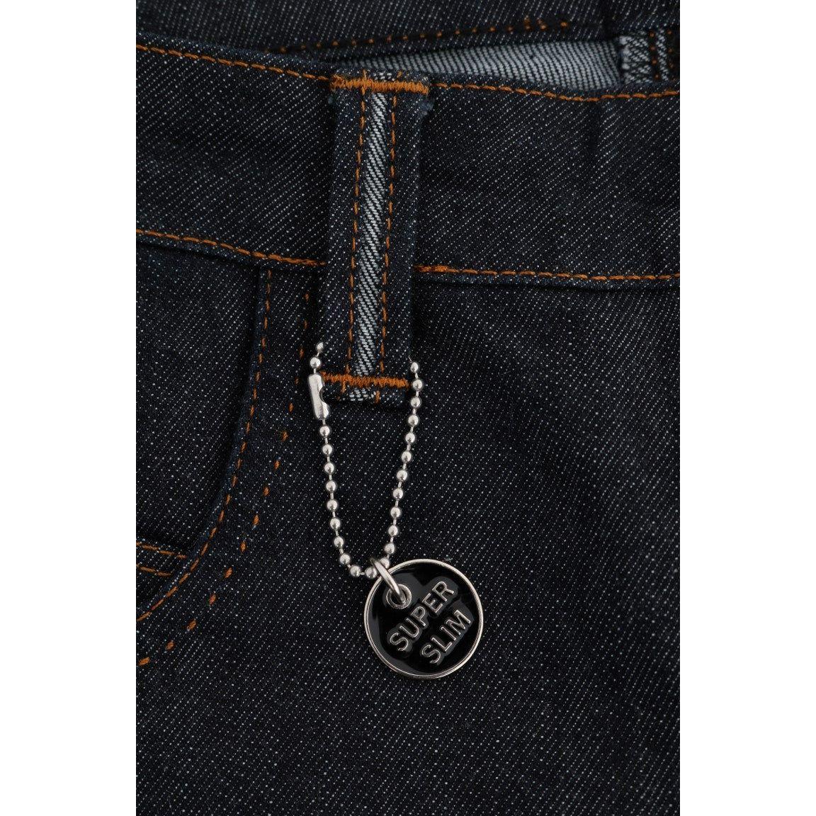Costume National Blue Cotton Stretch Slim Fit Jeans SIG30135-1