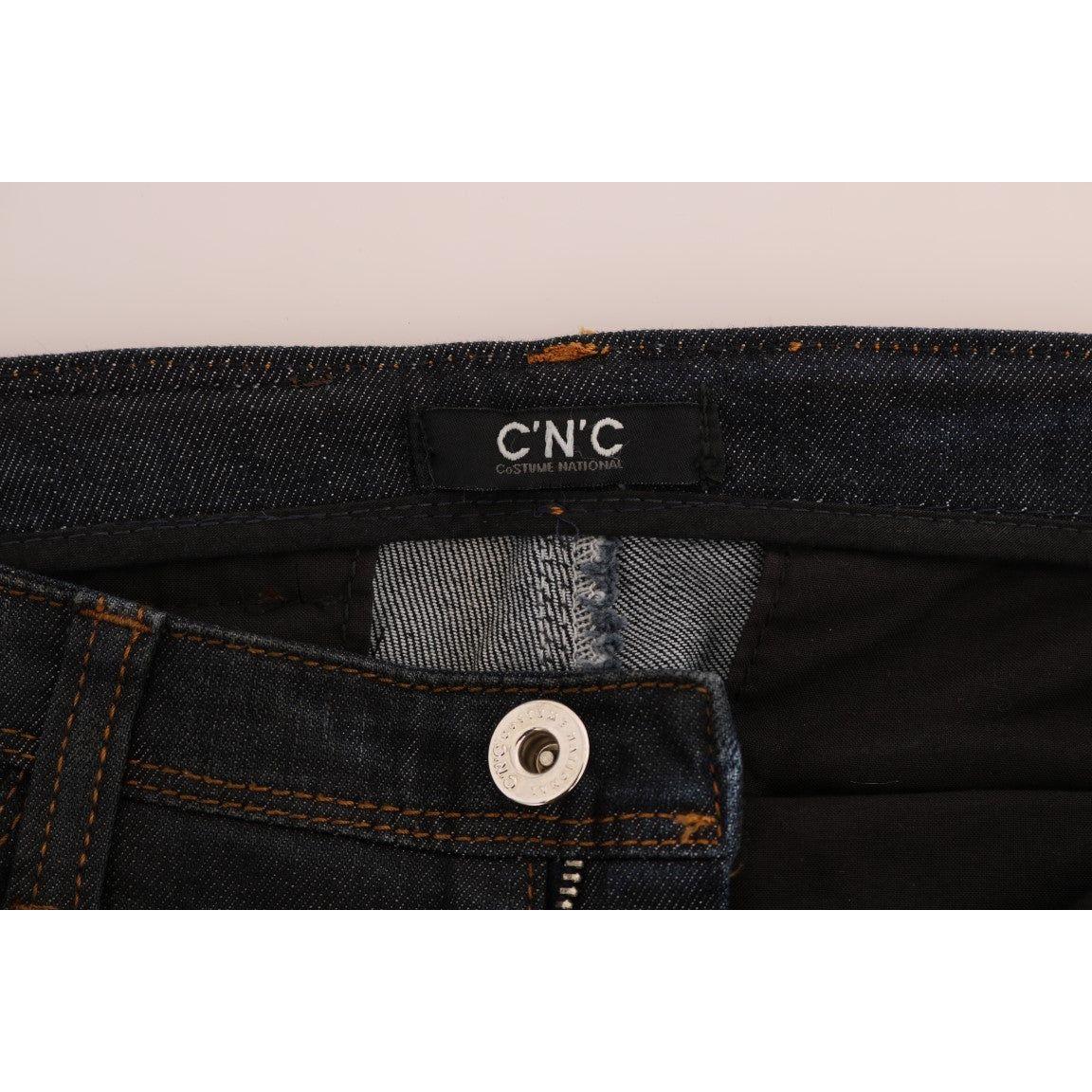 Costume National Dark Blue Cotton Slim Fit Jeans SIG30137-1