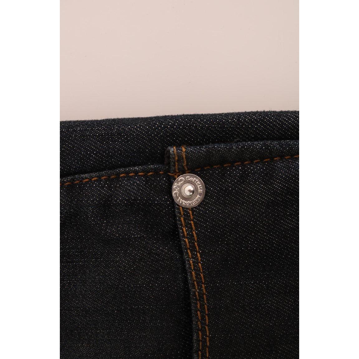 Costume National Dark Blue Cotton Slim Fit Jeans SIG30137-1