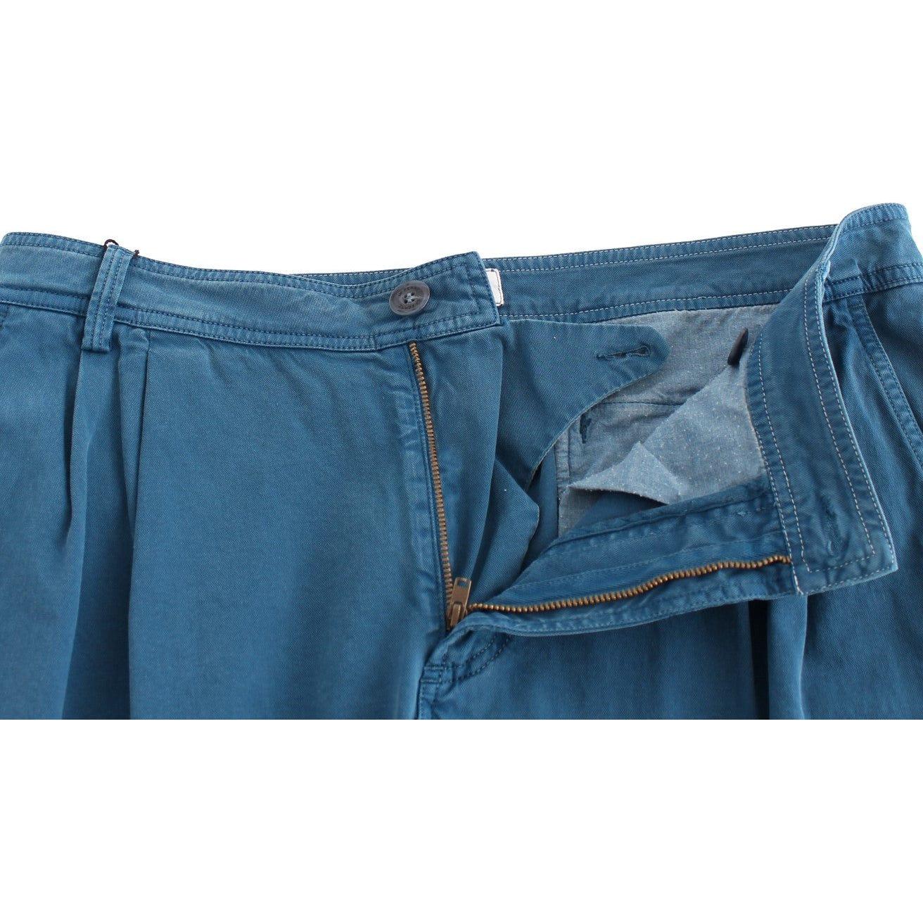 GF Ferre Blue Cotton Straight Fit Chinos SIG11032-2