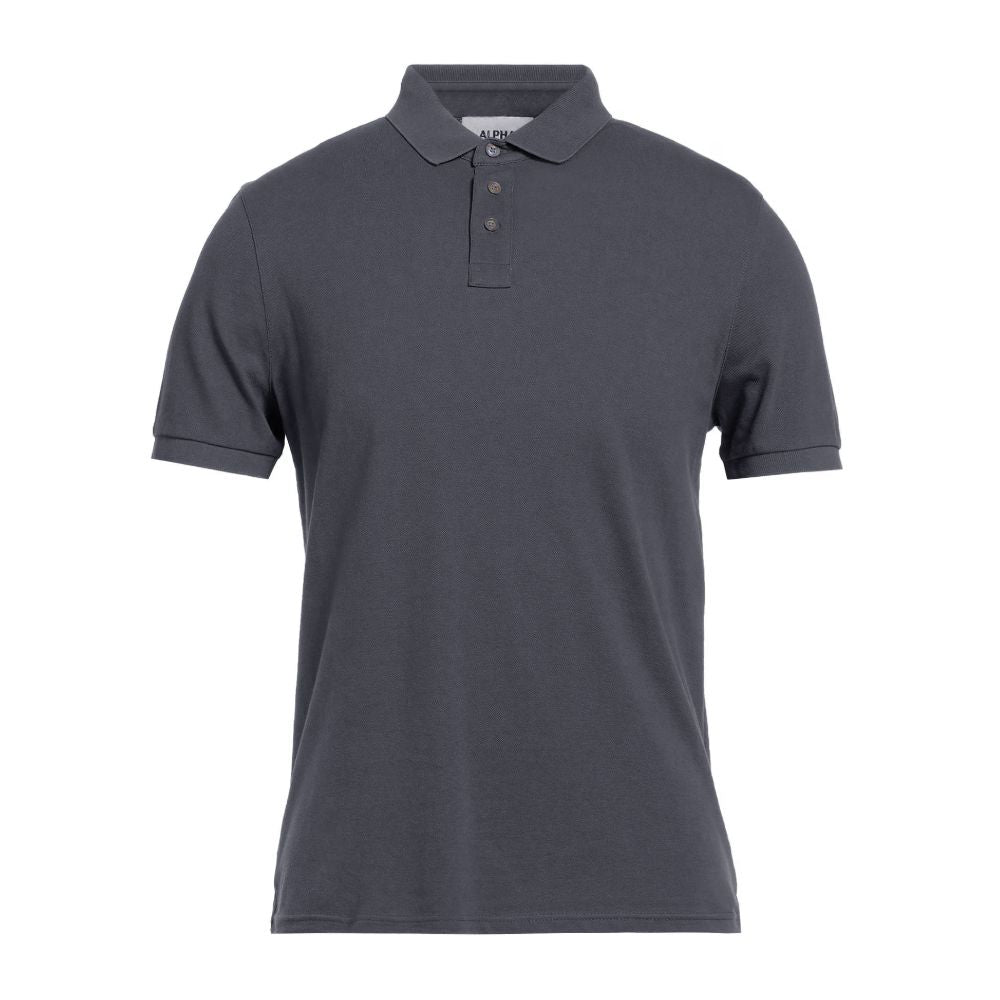 Alpha Studio Gray Cotton Polo Shirt AL-14579-IT48 | M