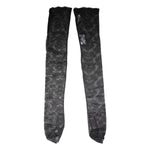 Dolce & Gabbana Black Floral Lace Cotton Stretch Stockings Socks SCS2269-M