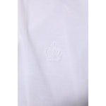 Dolce & Gabbana White Collared Men Short Sleeve Crown T-shirt