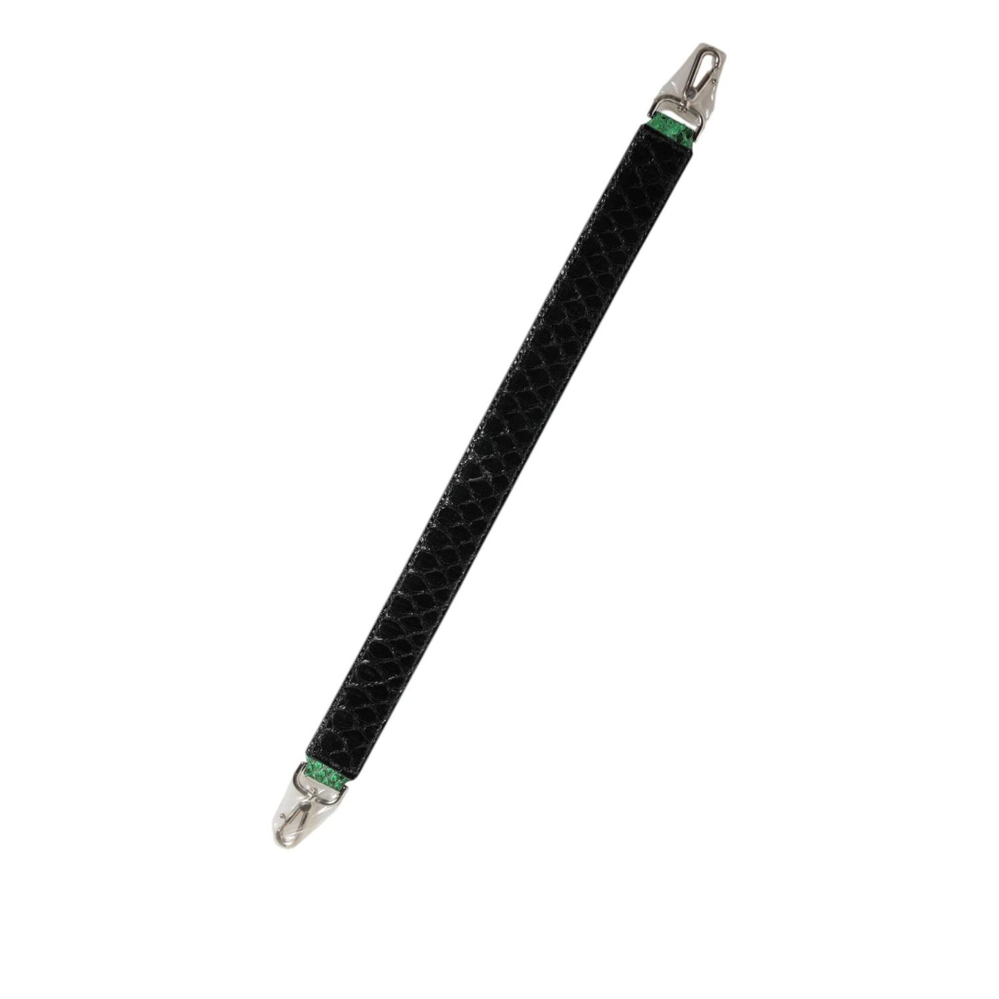 Dolce & Gabbana Black Green Exotic Leather Bag Shoulder Strap