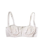 Dolce & Gabbana White Silk Underwired Balconette Bra Underwear BIK1446-4
