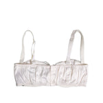 Dolce & Gabbana White Silk Underwired Balconette Bra Underwear BIK1446-4