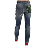 Dolce & Gabbana Distressed Embellished Buttons Denim Pants Jeans BYX1355-38