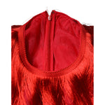 Dolce & Gabbana Red Silk Tiers Fringe Shift Knee Length Dress DR81822-40