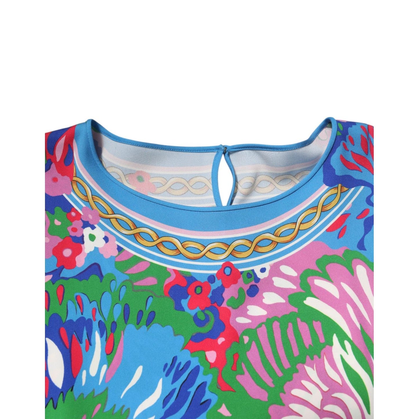 Dolce & Gabbana Multicolor Floral Printed Tunic Blouse Top TSH90590-40