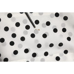 Dolce & Gabbana White Black Dotted Silk Long Sleeves Top TSH90649-48