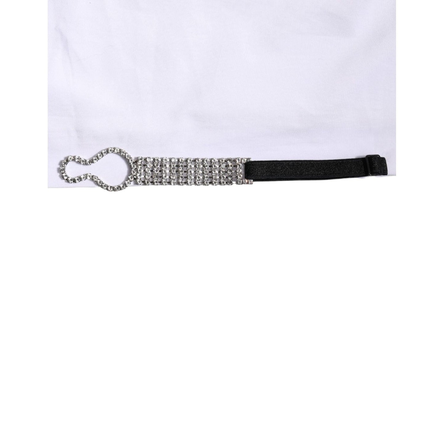 Dolce & Gabbana White Crystal Embellished Collared Shirt Top TSH90652-38