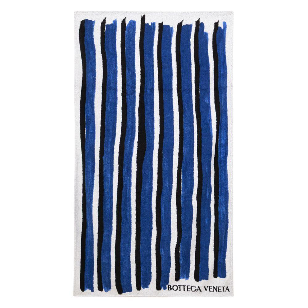 Bottega Veneta Blue Cotton Beach Towel BOVE-9758673