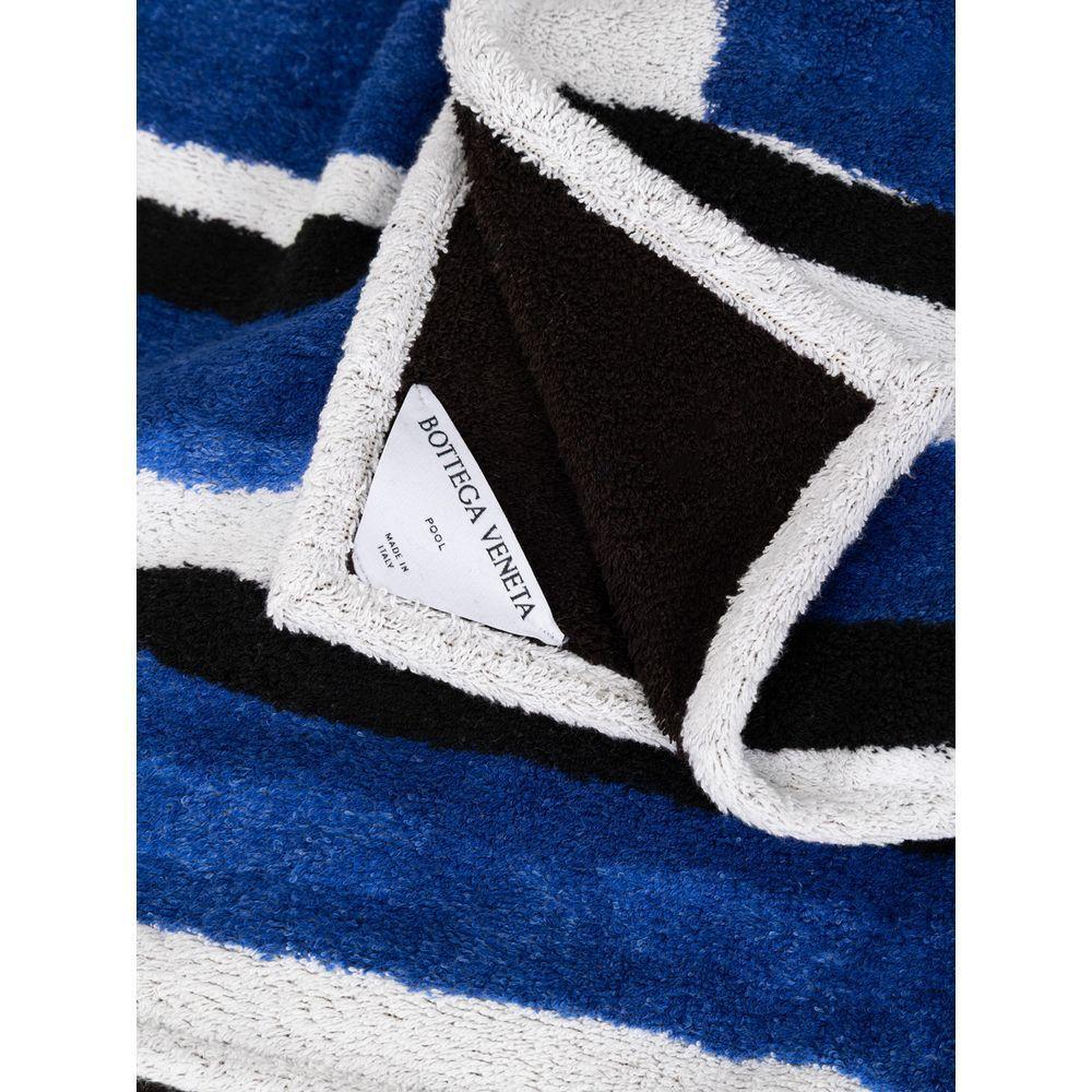 Bottega Veneta Blue Cotton Beach Towel BOVE-9758673