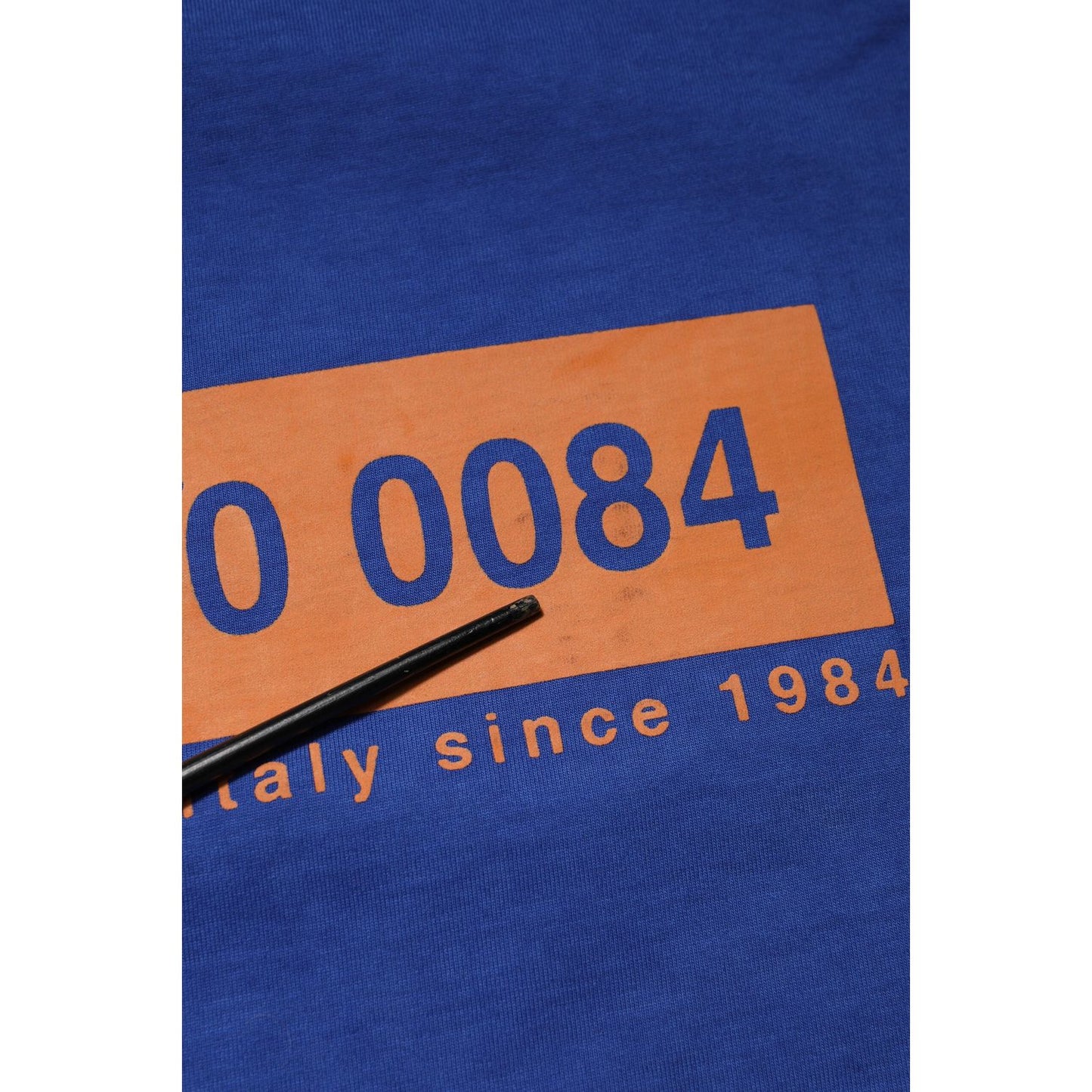 Dolce & Gabbana Blue Logo Graphic Cotton Crew Neck T-shirt TSH91045-46