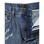 Dolce & Gabbana Blue AMBER Tattered High Waist Denim Jeans PAN76541-40