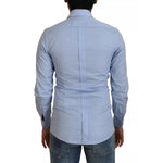 Dolce & Gabbana Light Blue Cotton Slim Fit Dress Shirt TSH7938-37