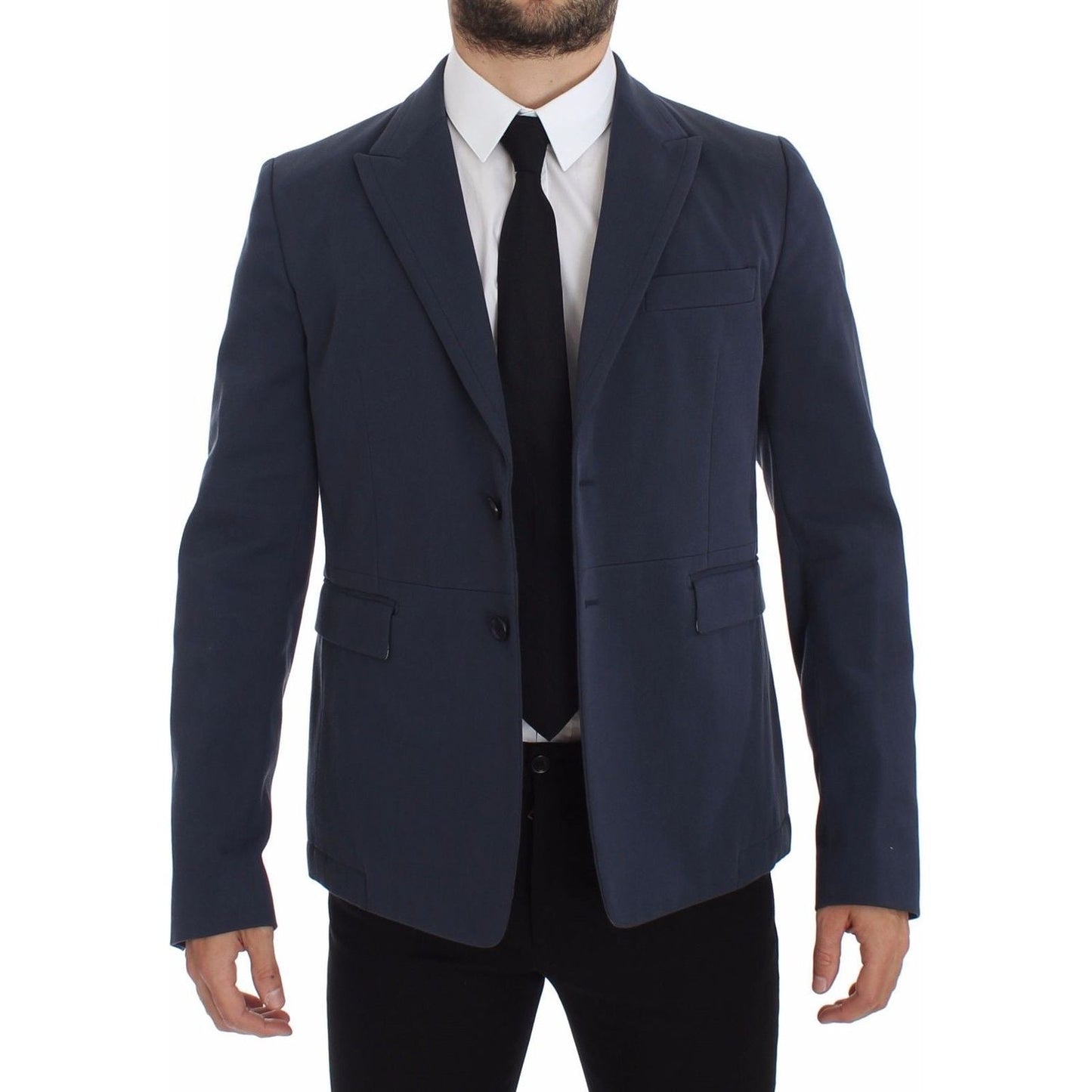 Dolce & Gabbana Blue Cotton Stretch Casual Blazer GTT10069-1