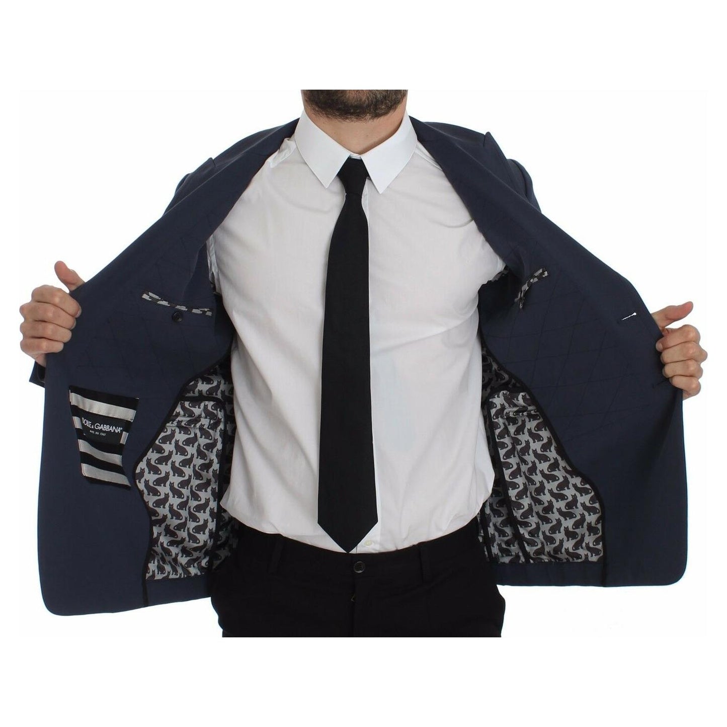 Dolce & Gabbana Blue Cotton Stretch Casual Blazer GTT10069-1