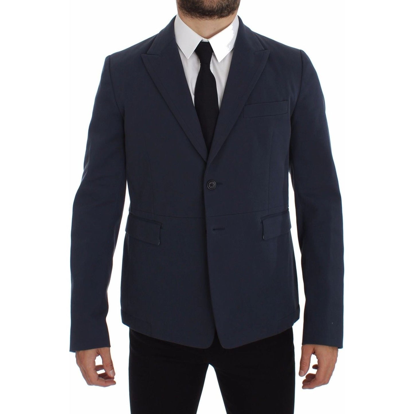 Dolce & Gabbana Blue Cotton Stretch Casual Blazer GTT10069-1