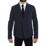 Dolce & Gabbana Blue Cotton Stretch Casual Blazer GTT10069-1