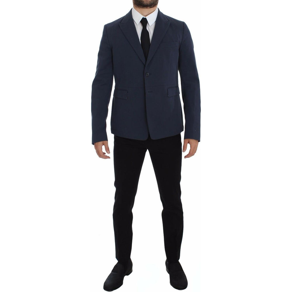 Dolce & Gabbana Blue Cotton Stretch Casual Blazer GTT10069-1