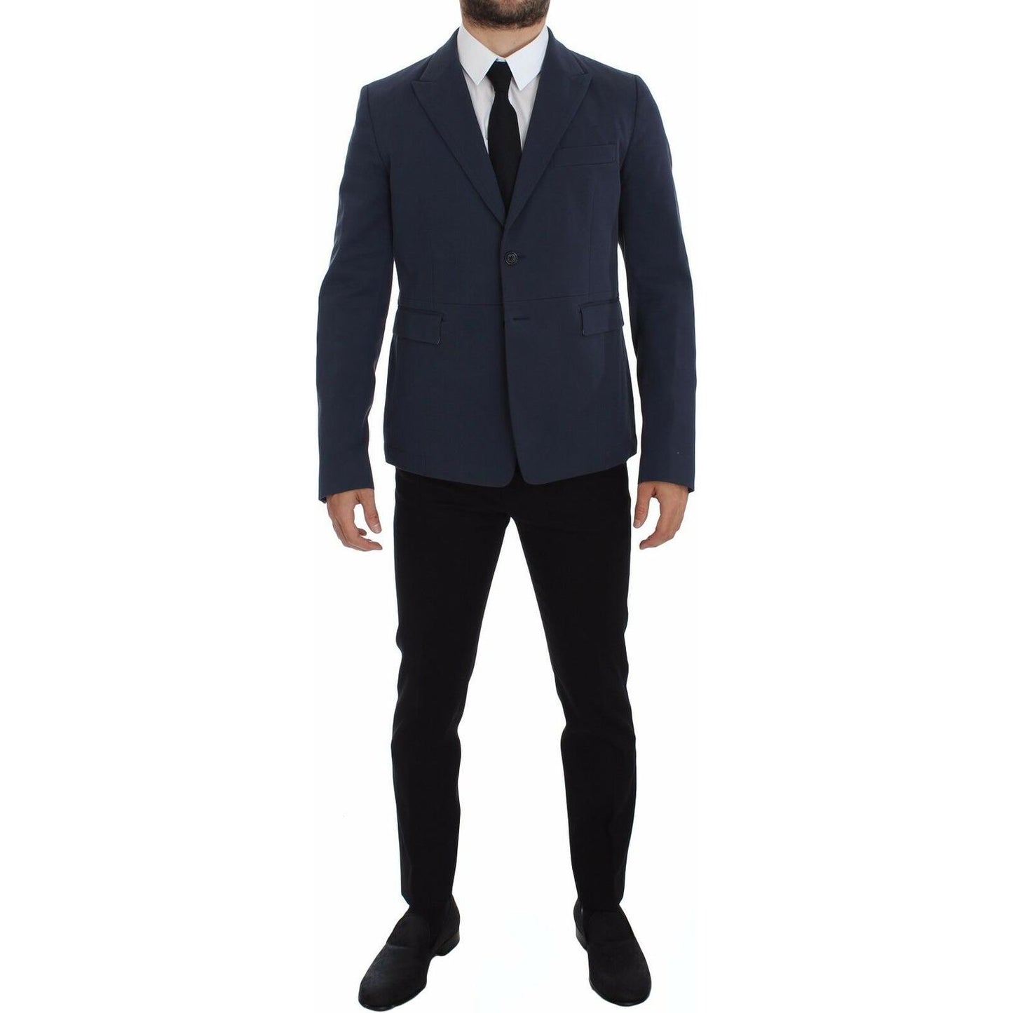 Dolce & Gabbana Blue Cotton Stretch Casual Blazer GTT10069-1