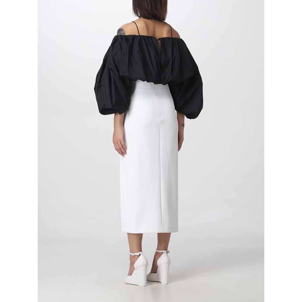 PINKO White Polyester Midi Skirt PINKO