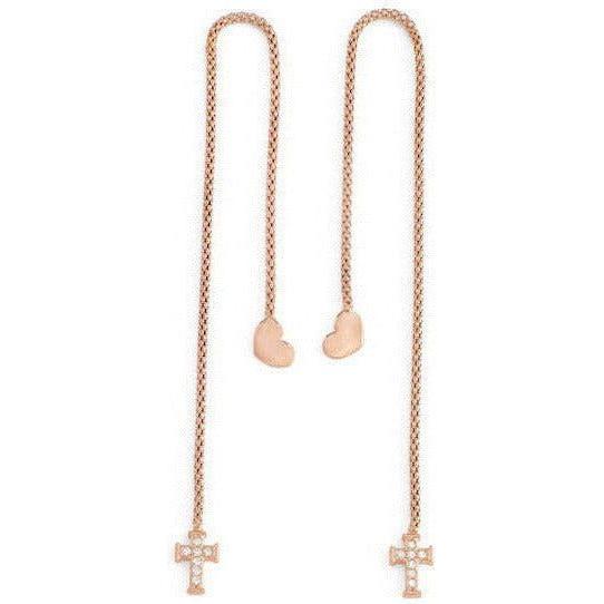 AMEN Mod. CUORE CROCE CRISTALLI ROSE GOLD AMEN