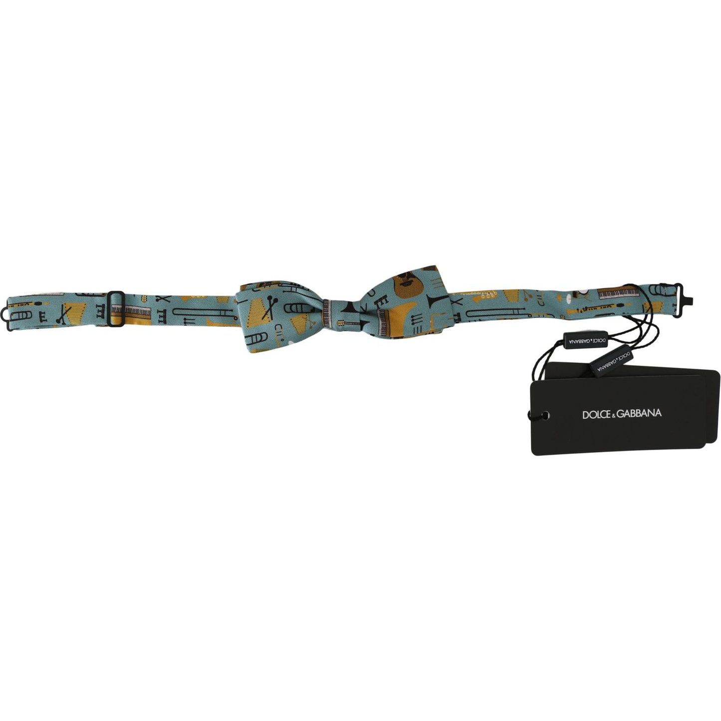 Dolce & Gabbana Mint Green Jazz Club Adjustable Neck Papillon Bow Tie, 100% authentic, silk material.