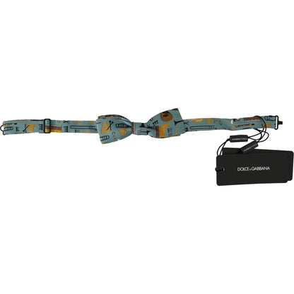Dolce & Gabbana Mint Green Jazz Club Adjustable Neck Papillon Bow Tie, 100% authentic, silk material.