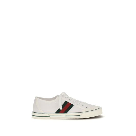 Gucci White Cotton Low Top Sneakers 1728,72470364320,EU41/US8,Gucci,Low Tops - Sneakers - Shoes,Men,New with tags,Shoes,Sneakers - Shoes,White