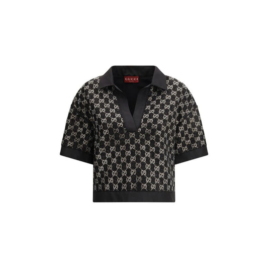 Gucci Black Viscose Top 1728,72470364320,Black,Clothing,Gucci,IT40 | M,IT42 | L,New with tags,Sportswear - Clothing,Tops - Sportswear - Clothing,Women