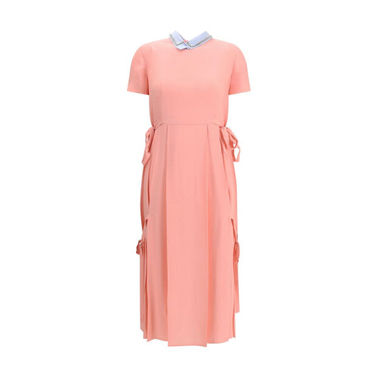 Prada Multicolor Viscose Casual Dress 1728,72470364320,Casual - Dresses - Clothing,Clothing,Dresses - Clothing,IT40 | M,Midi - Dresses - Clothing,Multicolor,New with tags,Prada,Shortsleeve - Dresses - Clothing,Women