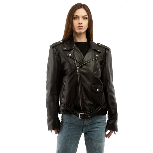 Moschino Black Polyester Leather Jacket