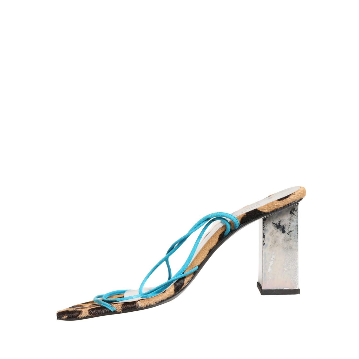 Dolce & Gabbana Multicolor Leather Block Heels Sandals Shoes