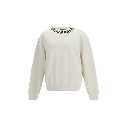 Palm Angels White Cotton Sweatshirt