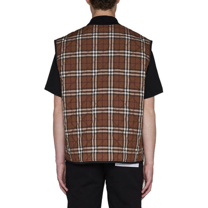 Burberry Brown Polyester Sleeveless Jacket