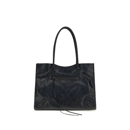 Balenciaga Black Lamb Ovis Aries Aries Shoulder Bag