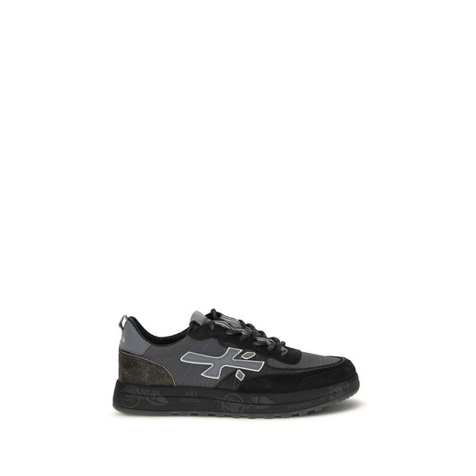 Premiata Black Calf Leather Bos Taurus Low Top Sneakers