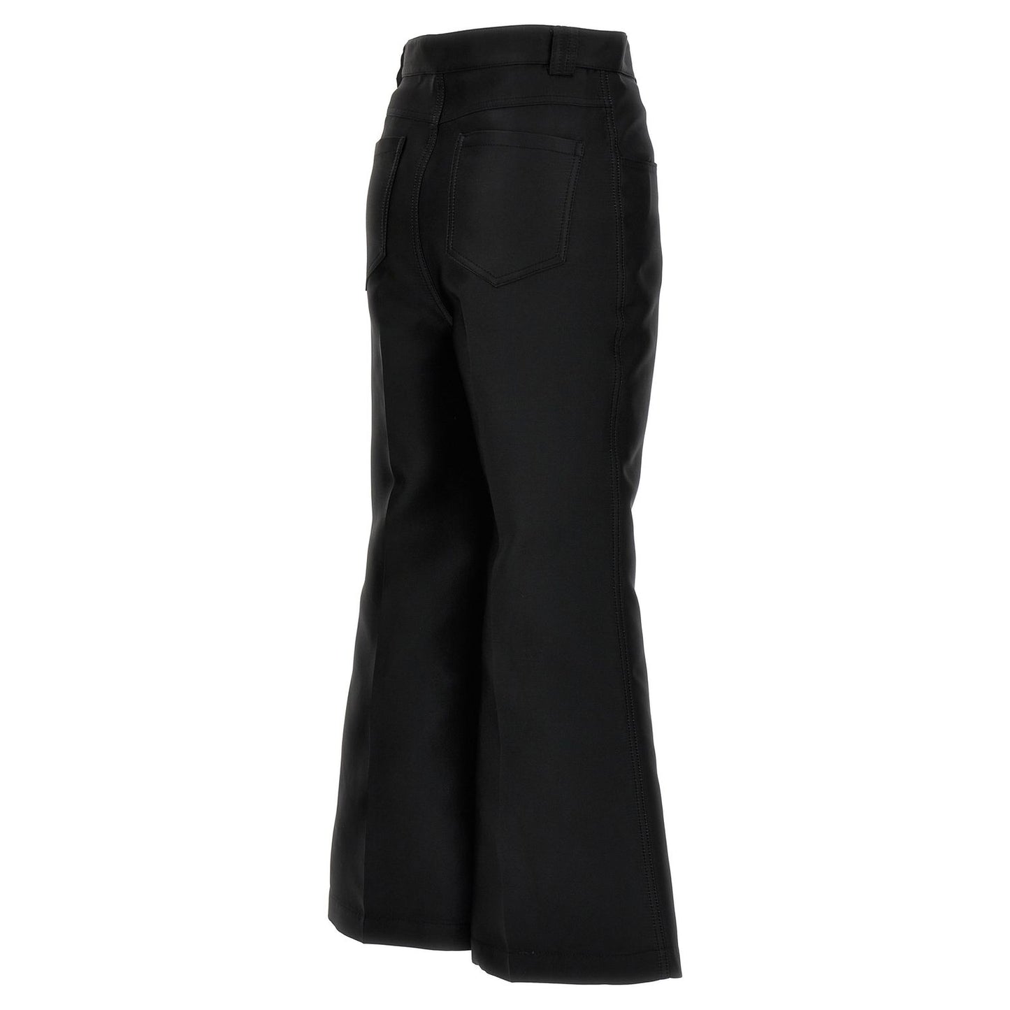 Giambattista Valli Black Polyester Flared Pants