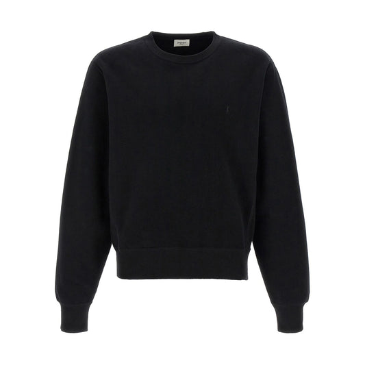 Saint Laurent Black Cotton Sweatshirt