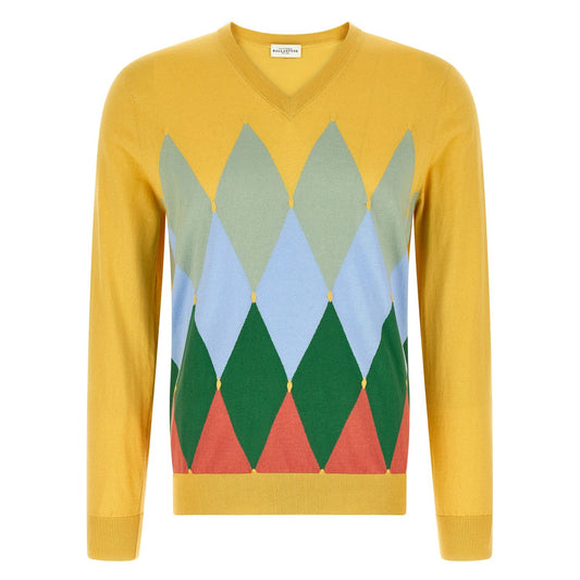 Ballantyne Bicolor Cotton Cardigan