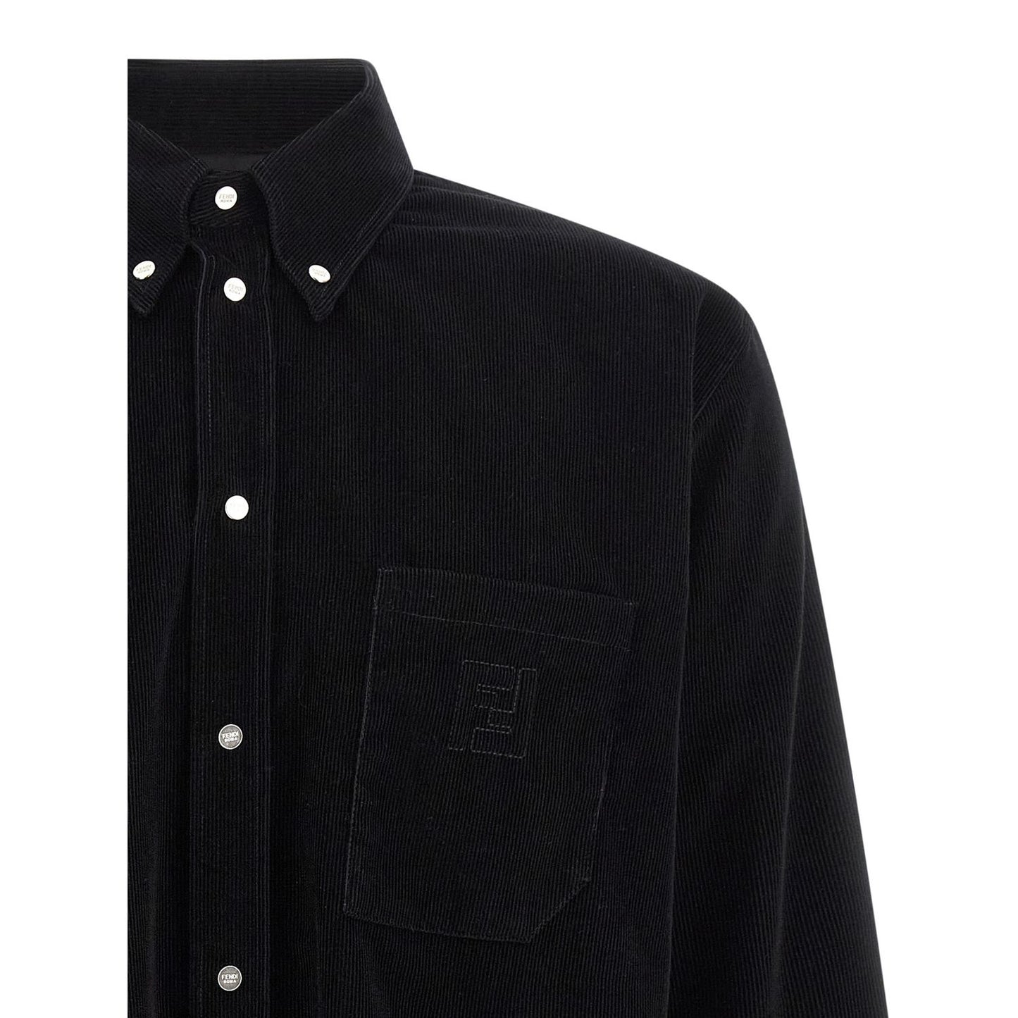 Fendi Black Cotton Blouse