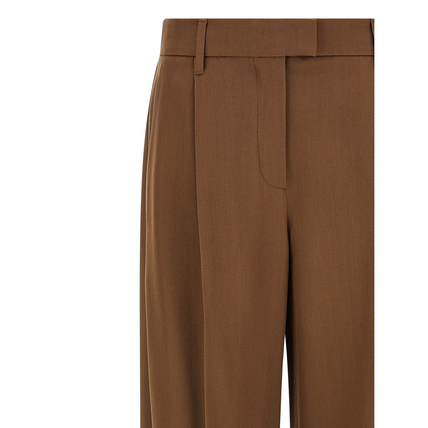 Brunello Cucinelli Brown Virgin Wool Casual Pants