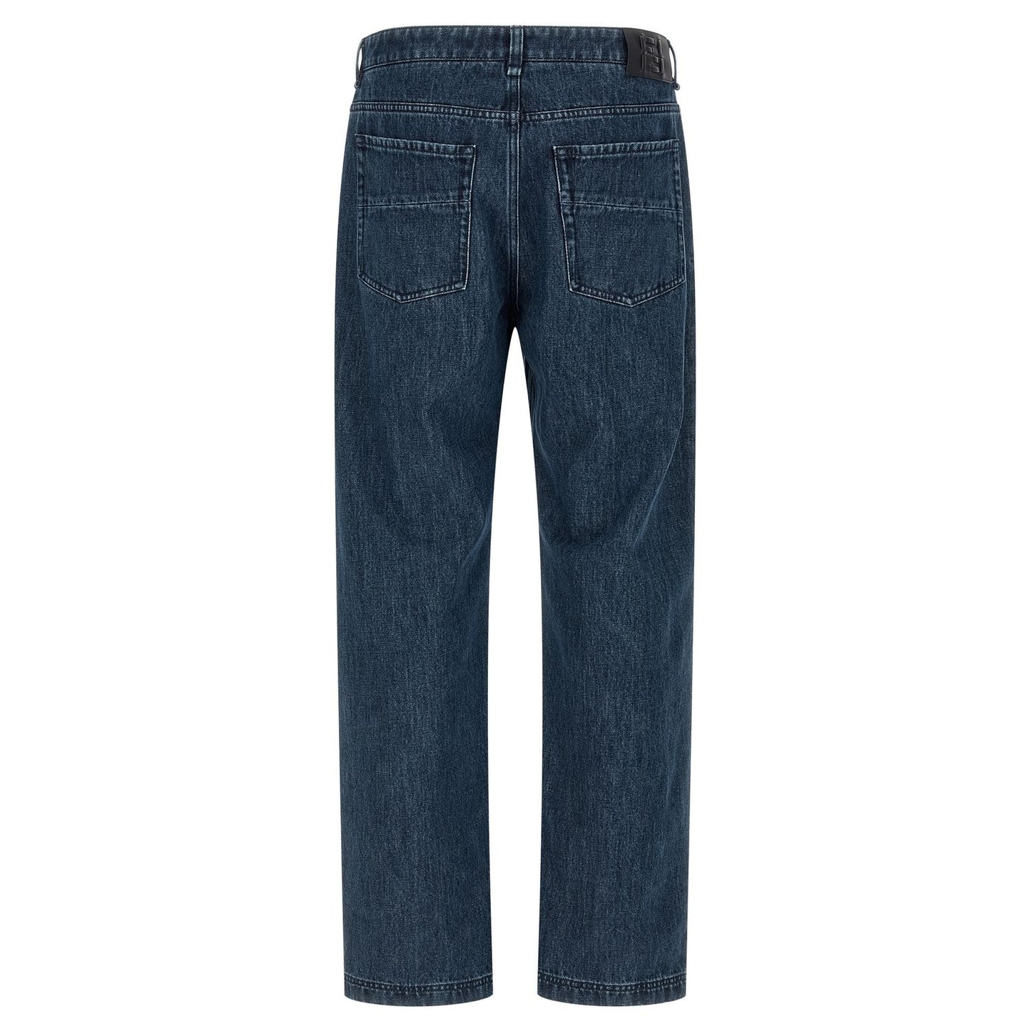 Fendi Blue Cotton Flared Jeans