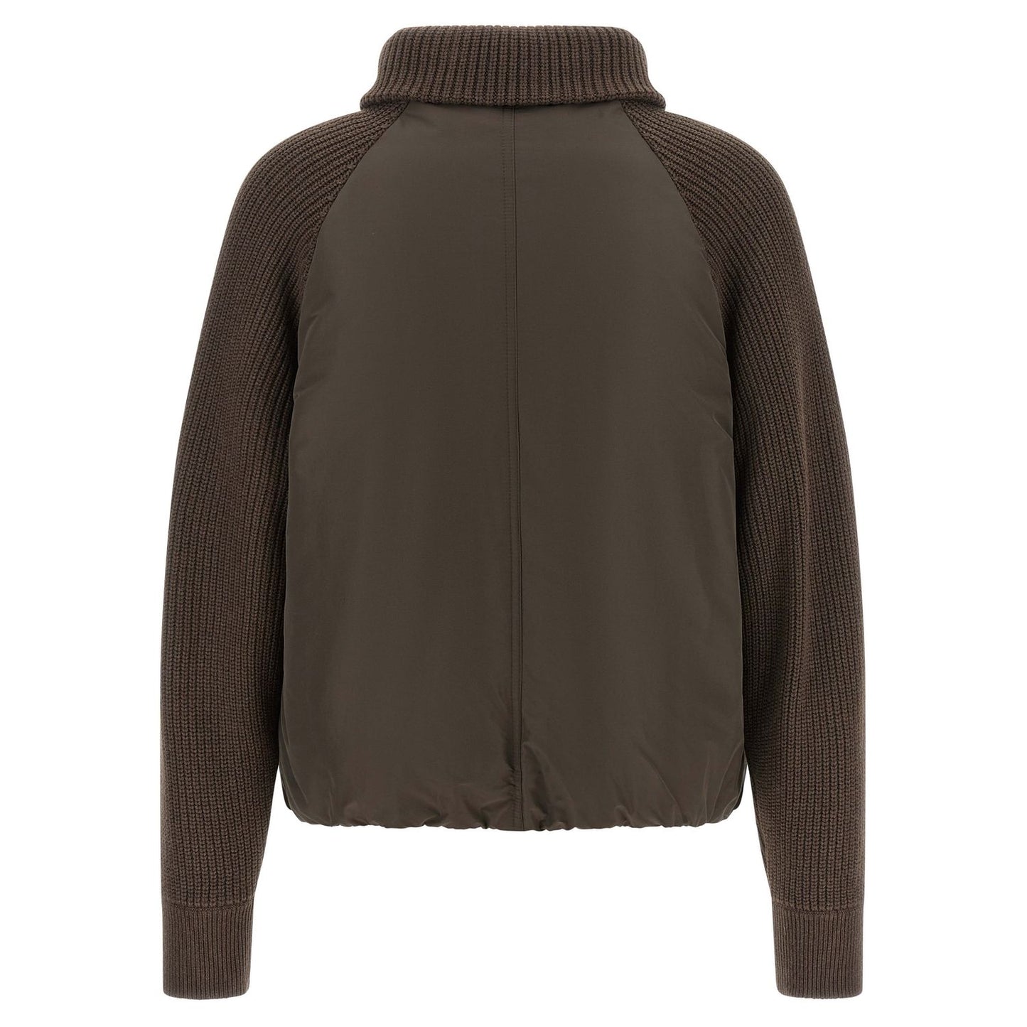 Brunello Cucinelli Brown Cotton Full-Length Jacket