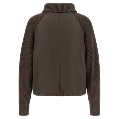 Brunello Cucinelli Brown Cotton Full-Length Jacket